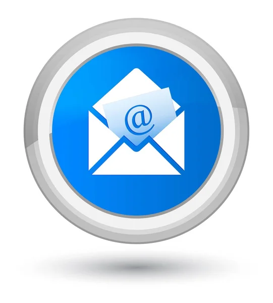 Ενημερωτικό δελτίο ηλεκτρονικού ταχυδρομείου προνομιακή κυανό μπλε στρογγυλό κουμπί εικονίδιο — Φωτογραφία Αρχείου