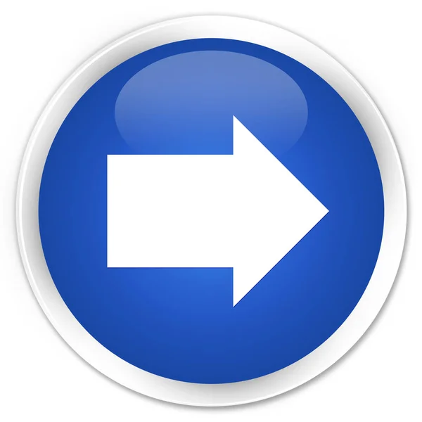 Próximo ícone de seta prémio botão redondo azul — Fotografia de Stock
