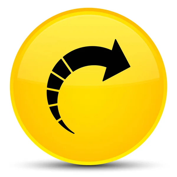 Наступна піктограма стрілки спеціальна жовта кругла кнопка — стокове фото