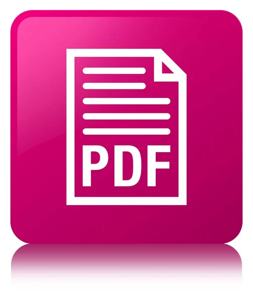 Przycisk □ ikona różowy dokumentu PDF — Zdjęcie stockowe