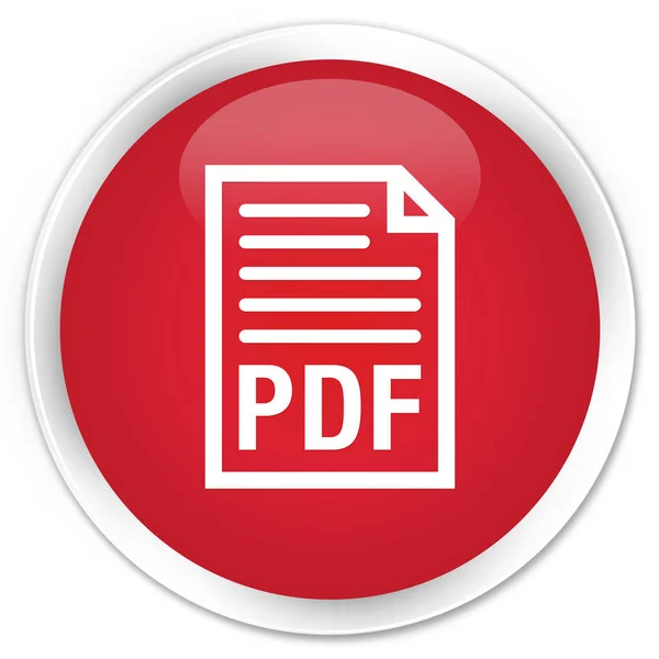 Pdf ドキュメントのアイコン プレミアム赤ラウンド ボタン — ストック写真