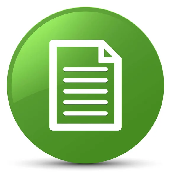 Sayfa simgesi yumuşak yeşil yuvarlak düğmesi — Stok fotoğraf