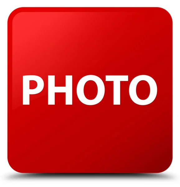 Fénykép piros négyzet gomb — Stock Fotó