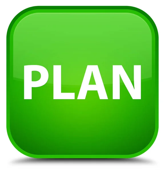 Plan especial botón cuadrado verde — Foto de Stock