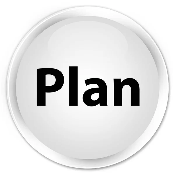 Plan premium white round button — Stock Photo, Image