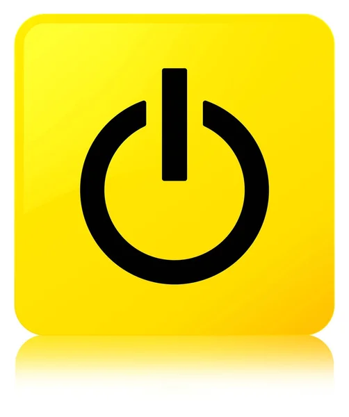 Icono de energía amarillo botón cuadrado —  Fotos de Stock