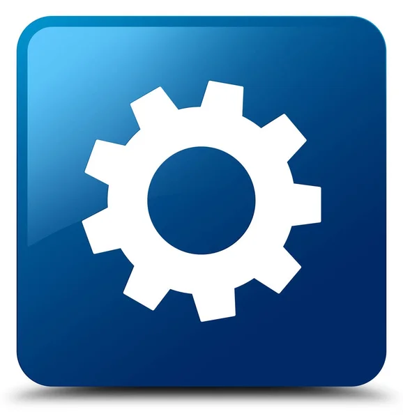 Process icon blue square button — Stock Photo, Image