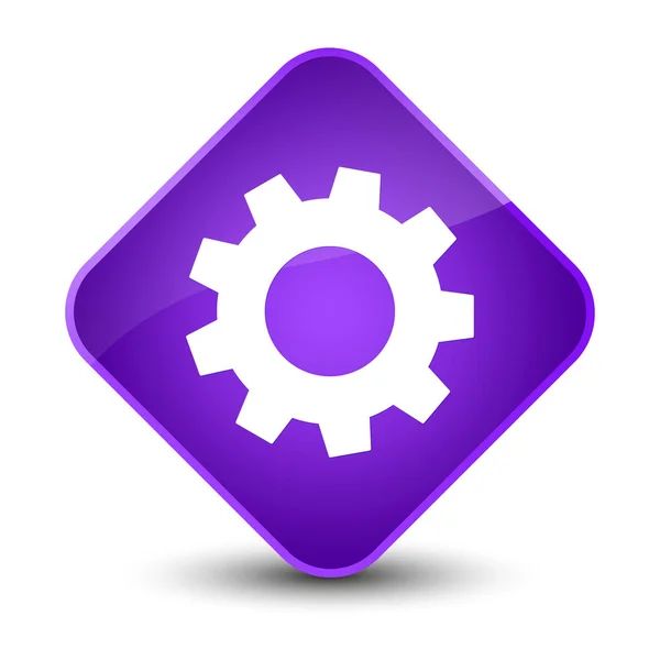 Process icon elegant purple diamond button — Stock Photo, Image