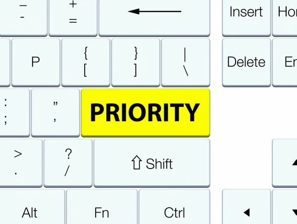 Öncelik sarı klavye düğmesini — Stok fotoğraf