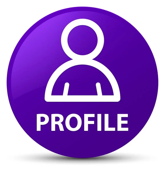 Profilo (icona membro) viola pulsante rotondo — Foto Stock