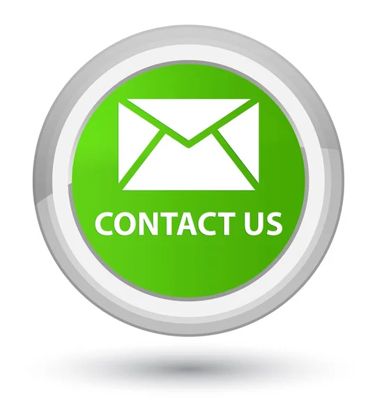 Contact us (email icon) prime soft green round button — Stock Photo, Image