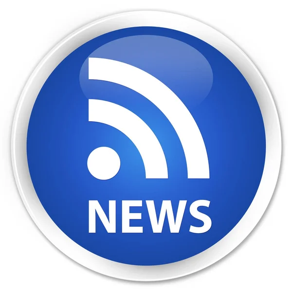 News (RSS icon) premium blue round button — Stock Photo, Image