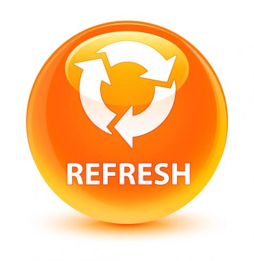 Yenile camsı turuncu yuvarlak düğmesi