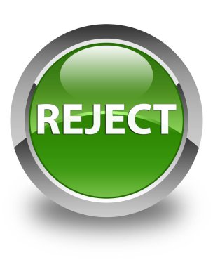 Parlak yumuşak yeşil yuvarlak düğme reddetmek