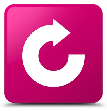 Yanıt ok simgesi pembe kare düğme