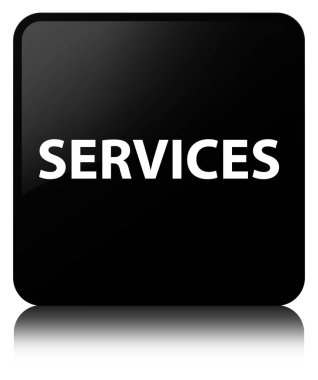 Hizmetleri siyah kare düğme