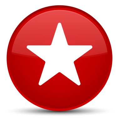 Yıldız simgesi özel kırmızı yuvarlak düğmesi