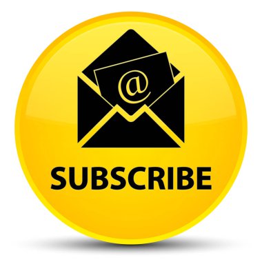 (Haber bülteni e-posta simgesi) özel sarı yuvarlak düğmesini abone