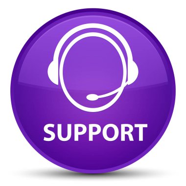 Destek (müşteri bakım simgesi) özel mor yuvarlak düğmesi
