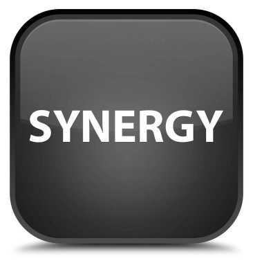 Sinerji özel siyah kare düğme