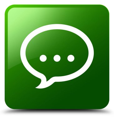 Konuşma simgesi yeşil kare düğme