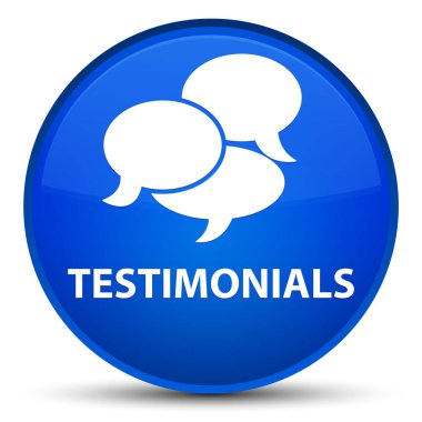 Görüşler (yorum simgesi) özel mavi yuvarlak düğmesi