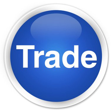 Ticaret sigorta primi mavi yuvarlak düğmesi