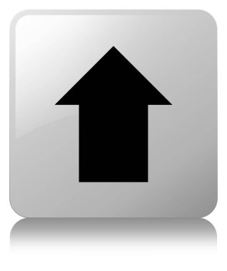 Ok simgesi Beyaz kare düğmesini upload