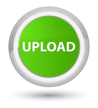 Asal yumuşak yeşil yuvarlak düğmesini upload