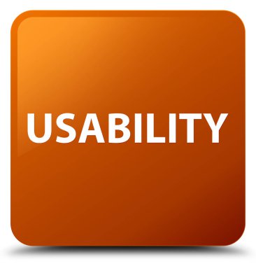 Kullanılabilirlik kahverengi kare düğme