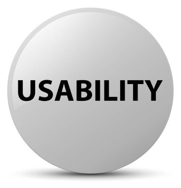 Kullanılabilirlik beyaz yuvarlak düğmesi