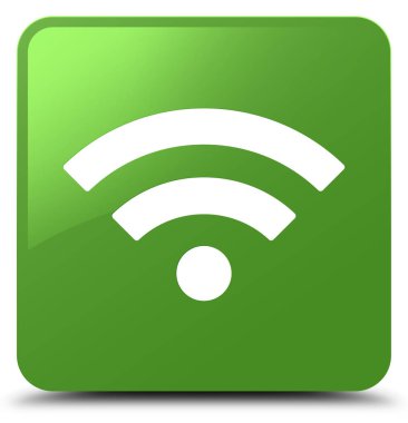 WiFi kutsal kişilerin resmi yumuşak yeşil kare düğme