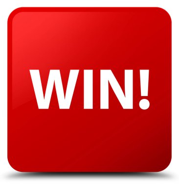 Kazanmak kırmızı kare düğme