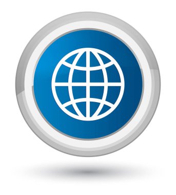 Dünya kutsal kişilerin resmi ana mavi yuvarlak düğme