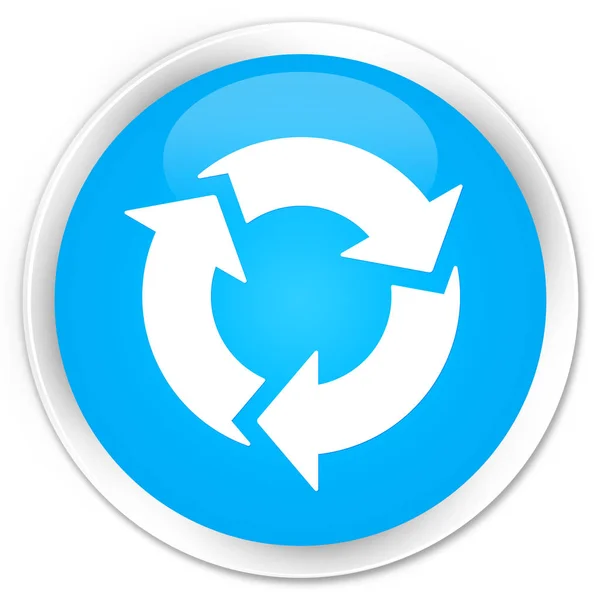 Refresh icon premium cyan blue round button