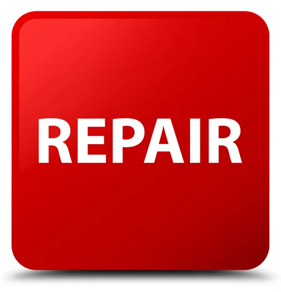 Reparatie Rode plein knop — Stockfoto