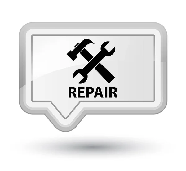 Knop van de eerste witte spandoek Repair (pictogram hulpprogramma's) — Stockfoto
