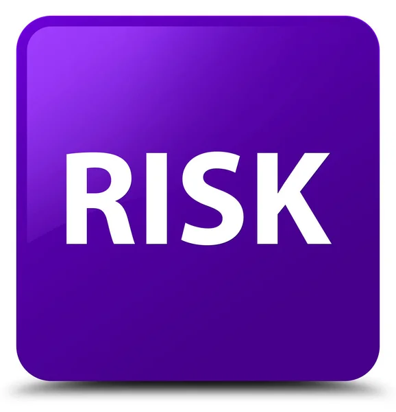 Kockázat lila négyzet gomb — Stock Fotó