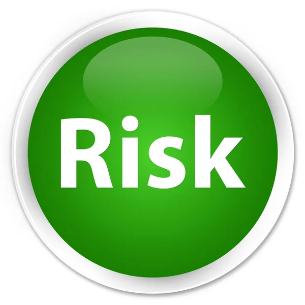 Prima de riesgo verde botón redondo — Foto de Stock