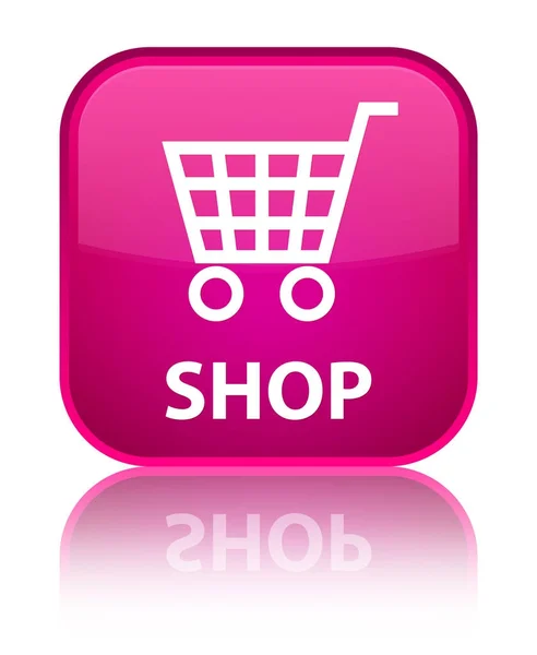 Shop special pink square button — Stock Photo, Image