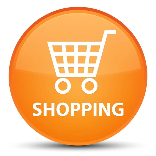 Shopping bouton rond orange spécial — Photo