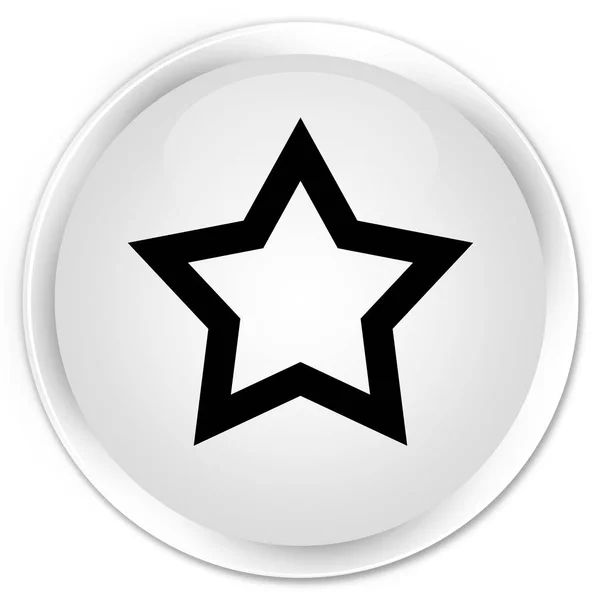 Star icon premium white round button — Stock Photo, Image