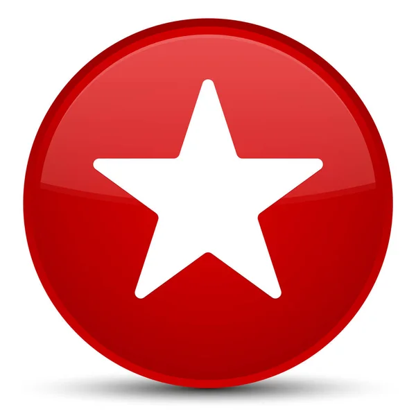 Ícone estrela botão redondo vermelho especial — Fotografia de Stock