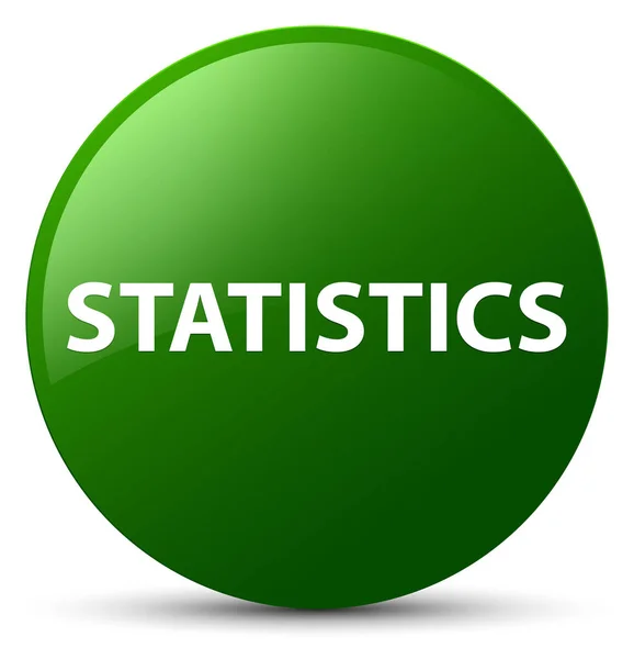 Statisztikák zöld kör gomb — Stock Fotó