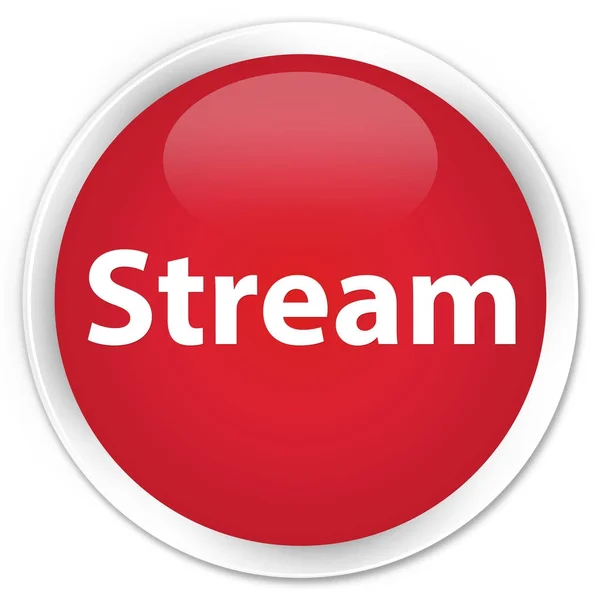 Stream premium botão redondo vermelho — Fotografia de Stock