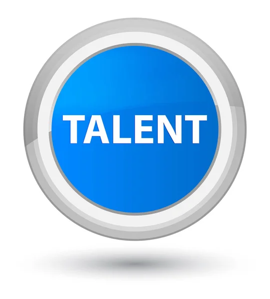 Talent prime cyan blue round button — Stock Photo, Image