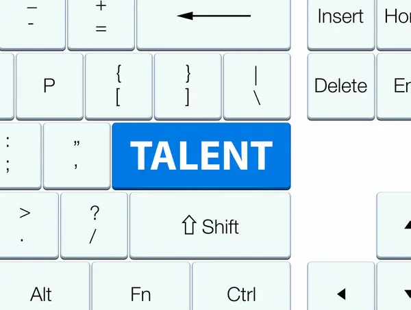 Yetenek mavi klavye düğme — Stok fotoğraf