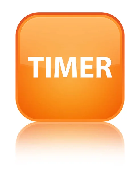 Timer botão quadrado laranja especial — Fotografia de Stock