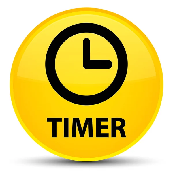 Timer botão redondo amarelo especial — Fotografia de Stock