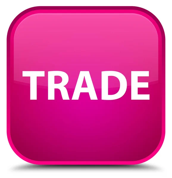 貿易特別なピンクの正方形ボタン — ストック写真